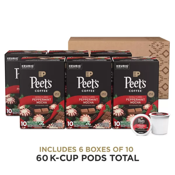 Peet's Coffee Flavored K-Cup Pods, Hazelnut Mocha  Single Serve Pods Compatible with Keurig Brewers