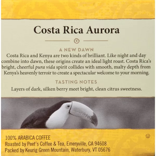 Peet's Coffee, Light Roast K-Cup Pods for Keurig Brewers - Luminosa Breakfast Blend, 10 Count 