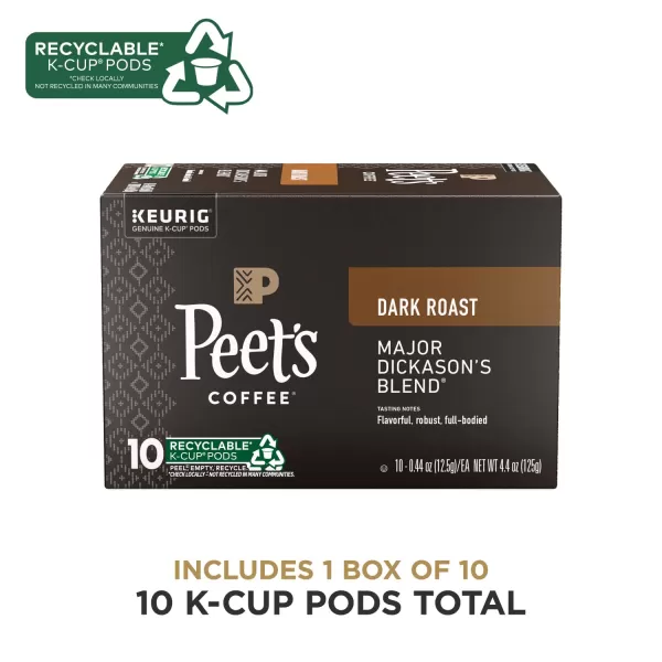 Peet's Coffee, Light Roast K-Cup Pods for Keurig Brewers - Luminosa Breakfast Blend, 10 Count 