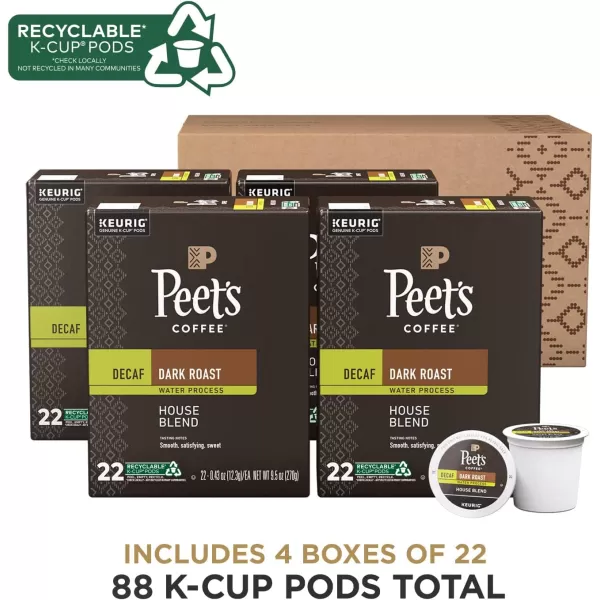 Peet's Coffee, Medium Roast Decaffeinated Coffee K-Cup Pods for Keurig Brewers - Decaf Especial 60 Count 