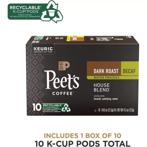 Peet's Coffee, Medium Roast Decaffeinated Coffee K-Cup Pods for Keurig Brewers - Decaf Especial 60 Count 