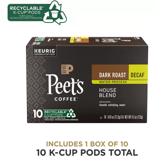 Peet's Coffee, Medium Roast Decaffeinated Coffee K-Cup Pods for Keurig Brewers - Decaf Especial 60 Count 