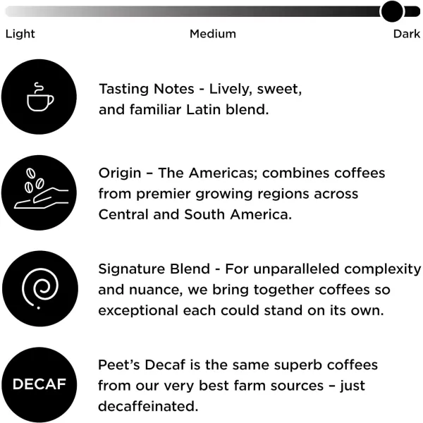 Peet's Coffee, Medium Roast Decaffeinated Coffee K-Cup Pods for Keurig Brewers - Decaf Especial 60 Count 