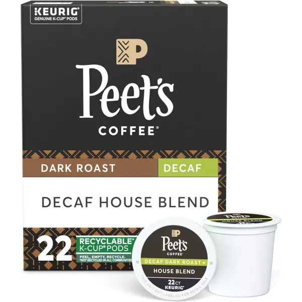 Peet's Coffee, Medium Roast Decaffeinated Coffee K-Cup Pods for Keurig Brewers - Decaf Especial 60 Count 