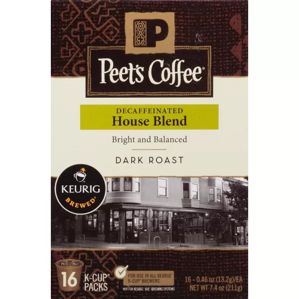 Peet's Coffee, Medium Roast Decaffeinated Coffee K-Cup Pods for Keurig Brewers - Decaf Especial 60 Count 