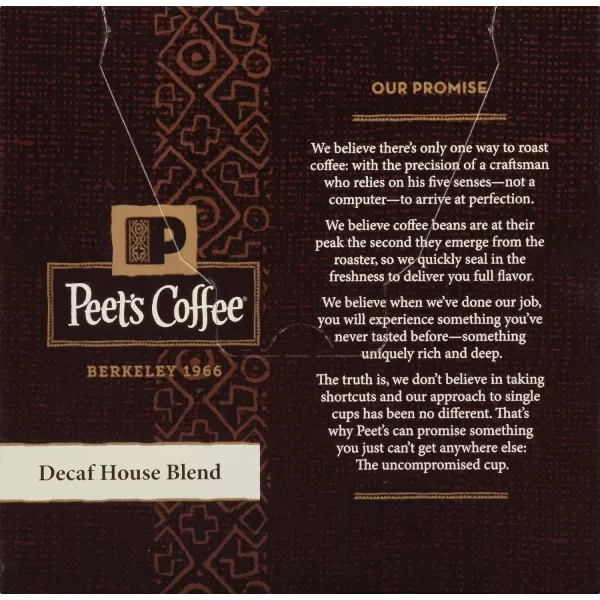 Peet's Coffee, Medium Roast Decaffeinated Coffee K-Cup Pods for Keurig Brewers - Decaf Especial 60 Count 