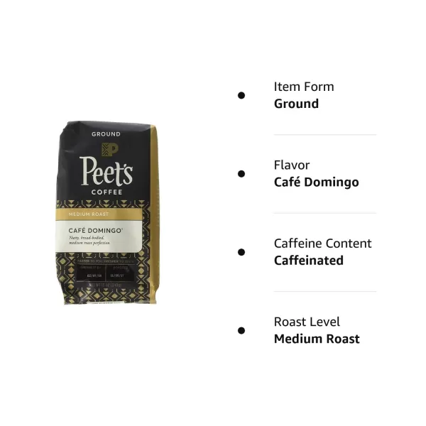 Peet's Coffee, Medium Roast Ground Coffee - Single Origin Brazil 18 Ounce Bag