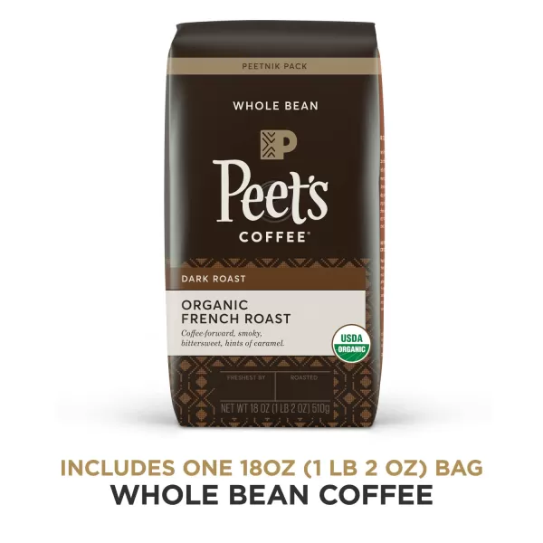 Peet's Coffee, Medium Roast Whole Bean Coffee - Organic Alameda Morning Blend 32 Ounce Bag, USDA Organic