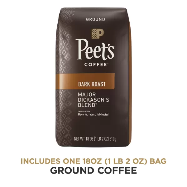 Peet's Flavored Coffee, Vanilla Ground Coffee, 30 Ounces , Light Roast