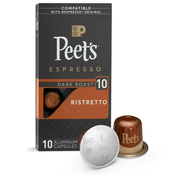 Peet's Coffee, Dark Roast Espresso Capsules, Caramel 100 Count )