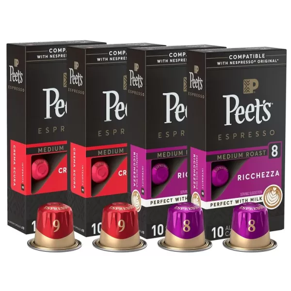 Peet's Coffee, Dark Roast Espresso Capsules, Caramel 100 Count 