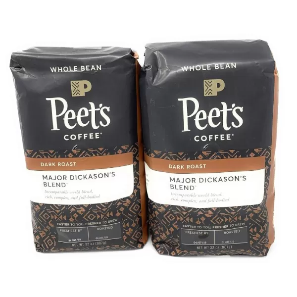 Peet's Coffee, Dark Roast Whole Bean Coffee - Major Dickason's Blend 18 Ounce Bag