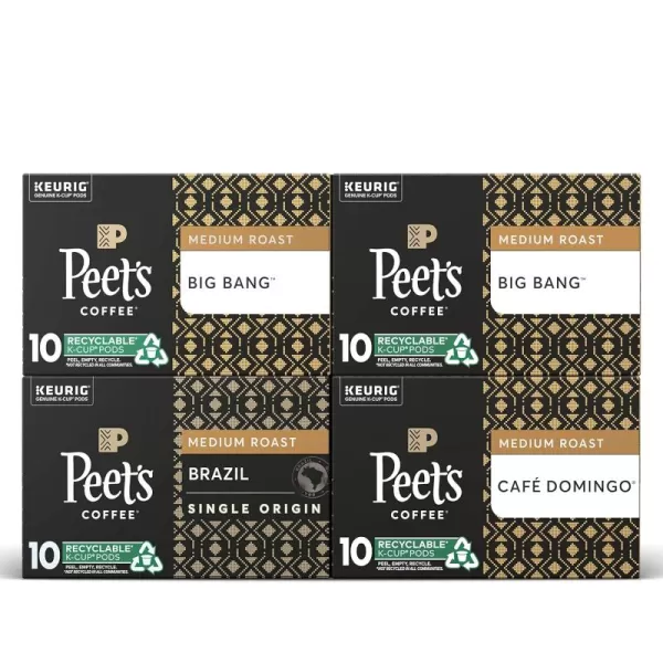 Peet's Coffee, Flavored Coffee K-Cup Pods for Keurig Brewers - Peppermint Mocha, 60 count , Light Roast