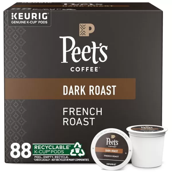 Peet's Coffee, Flavored Coffee K-Cup Pods for Keurig Brewers - Peppermint Mocha, 60 count , Light Roast