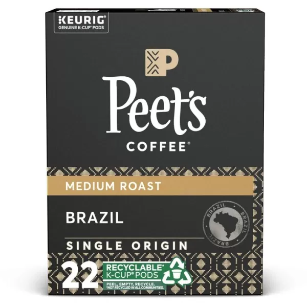 Peet's Coffee Flavored K-Cup Pods, Hazelnut Mocha  Single Serve Pods Compatible with Keurig Brewers