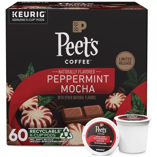 Peet's Coffee Flavored K-Cup Pods, Hazelnut Mocha  Single Serve Pods Compatible with Keurig Brewers