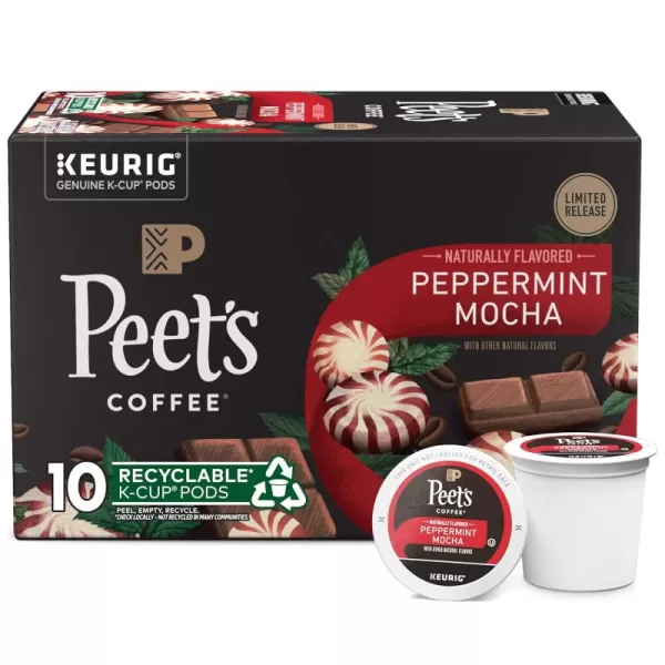 Peet's Coffee Flavored K-Cup Pods, Hazelnut Mocha  Single Serve Pods Compatible with Keurig Brewers