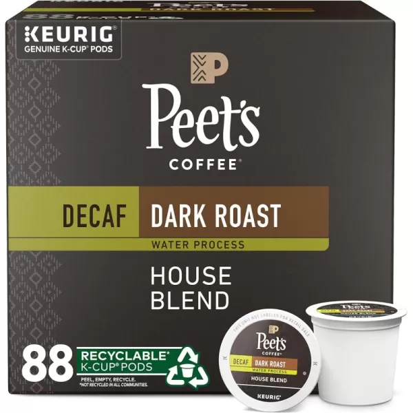 Peet's Coffee, Medium Roast Decaffeinated Coffee K-Cup Pods for Keurig Brewers - Decaf Especial 60 Count 