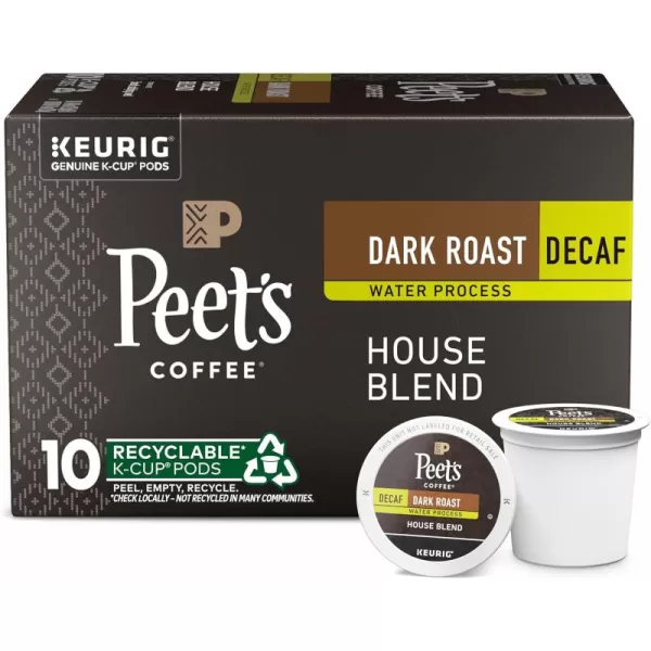 Peet's Coffee, Medium Roast Decaffeinated Coffee K-Cup Pods for Keurig Brewers - Decaf Especial 60 Count 