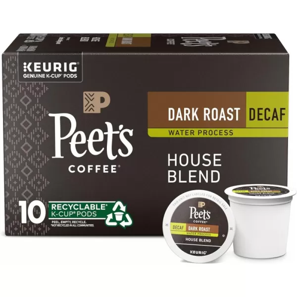 Peet's Coffee, Medium Roast Decaffeinated Coffee K-Cup Pods for Keurig Brewers - Decaf Especial 60 Count 