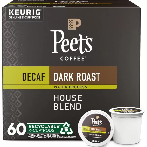 Peet's Coffee, Medium Roast Decaffeinated Coffee K-Cup Pods for Keurig Brewers - Decaf Especial 60 Count 