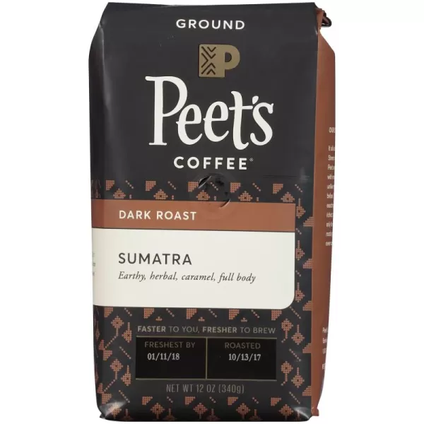 Peet's Coffee, Medium Roast Ground Coffee - Single Origin Brazil 18 Ounce Bag