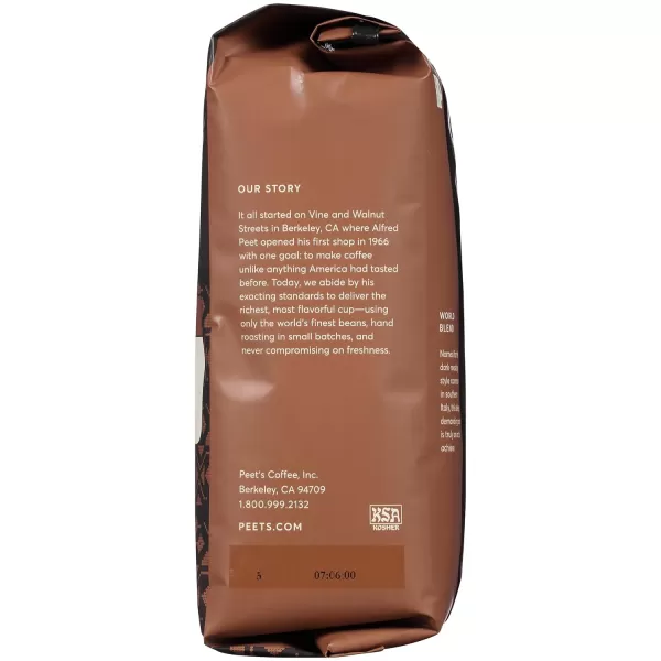 Peet's Coffee, Dark Roast Whole Bean Coffee - Major Dickason's Blend 18 Ounce Bag