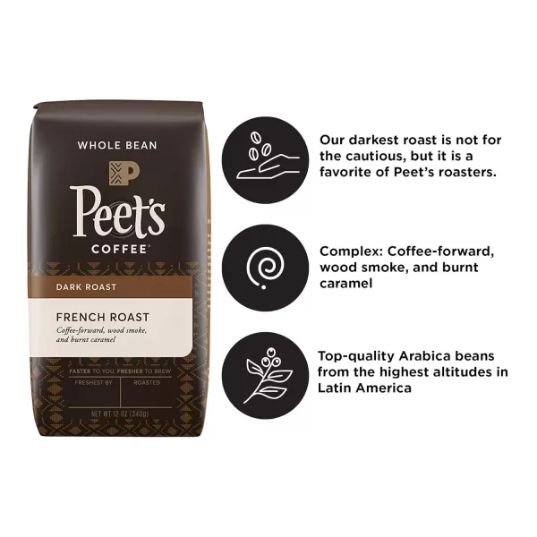 Peet's Coffee, Dark Roast Whole Bean Coffee - Major Dickason's Blend 18 Ounce Bag
