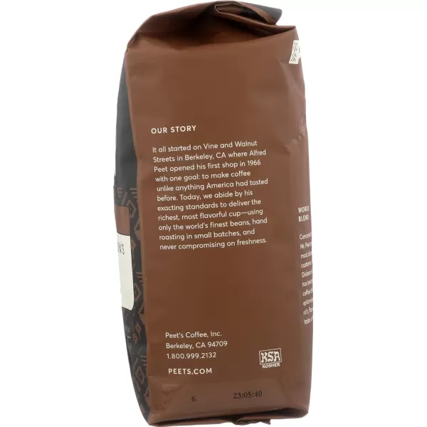 Peet's Coffee, Dark Roast Whole Bean Coffee - Major Dickason's Blend 18 Ounce Bag