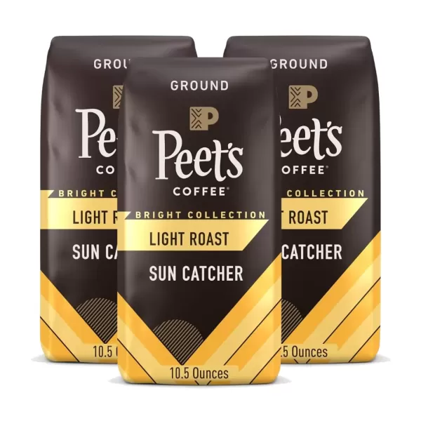 imagePeets Coffee Hazelnut Mocha Light Roast Ground Coffee  30 Ounces 3 Bags of 10 OuncesSun Catcher