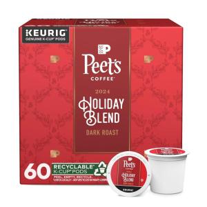 imagePeets Coffee  Dark Roast Keurig KCup Pods  Holiday Blend 60 Count 6 Boxes of 10 KCup PodsHoliday Blend