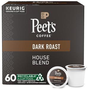 imagePeets Coffee  Dark Roast Keurig KCup Pods  Holiday Blend 60 Count 6 Boxes of 10 KCup PodsHouse Blend
