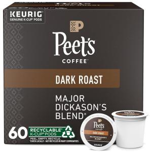 imagePeets Coffee  Dark Roast Keurig KCup Pods  Holiday Blend 60 Count 6 Boxes of 10 KCup PodsMajor Dickasons