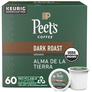 imagePeets Coffee  Dark Roast Keurig KCup Pods  Holiday Blend 60 Count 6 Boxes of 10 KCup PodsOrganic Alma de la Tierra