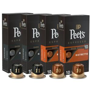 imagePeets Coffee Dark Roast Espresso Capsules Variety Pack Compatible with Nespresso Original Machine  Intensity 811 80 Count 8 Boxes of 10 Espresso CapsulesDark Roast Variety Pack