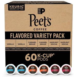 imagePeets Coffee Flavored Light Roast Keurig KCup Pods  Vanilla 60 Count 6 Boxes of 10 KCup PodsFlavored Coffee Variety Pack