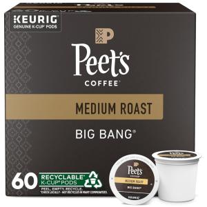 imagePeets Coffee Medium Roast Keurig KCup Pods  Off The Grid 60 Count 6 Boxes of 10 KCup PodsBig Bang