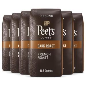 imagePeets Coffee USDA Organic Dark Roast Ground Coffee  Alpine Blend 32 Ounce BagFrench Roast