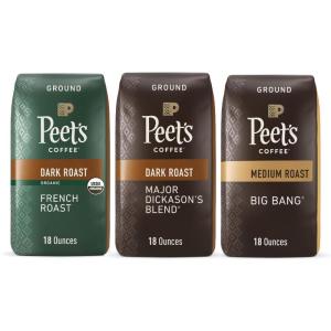 imagePeets Coffee USDA Organic Dark Roast Ground Coffee  Alpine Blend 32 Ounce BagMajor Dickasons  Big Bang  Organic French Roast