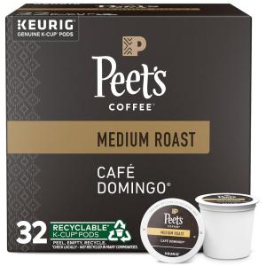 imagePeets Coffee Medium Roast Keurig KCup Pods  Big Bang 32 Count 1 Box of 32 KCup PodsCaf Domingo