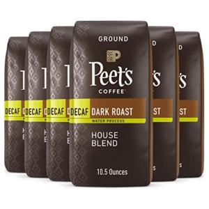 imagePeets Coffee Dark Roast Ground Coffee  Decaf Major Dickasons Blend 105 Ounce BagDecaf House Blend