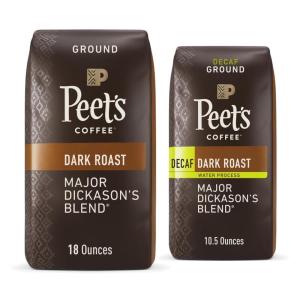 imagePeets Coffee Dark Roast Ground Coffee  Decaf Major Dickasons Blend 105 Ounce BagMajor Dickasons and Decaf Major Dickasons