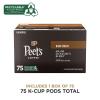 imagePeets Coffee Dark Roast Keurig KCup Pods  Major Dickasons Blend 75 Count 1 Box of 75 KCup PodsMajor Dickasons and Decaf House Blend