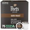 imagePeets Coffee Dark Roast Keurig KCup Pods  Major Dickasons Blend 75 Count 1 Box of 75 KCup PodsMajor Dickasons