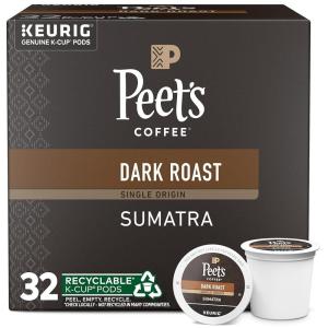 imagePeets Coffee Dark Roast Keurig KCup Pods  Major Dickasons Blend 32 Count 1 Box of 32 KCup PodsSumatra