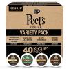 imagePeets Coffee Keurig KCup Pods Dark Roast Variety Pack  Major Dickasons Blend French Roast Organic Alma De La Tierra House Blend 40 Count 4 Boxes of 10 KCup PodsVariety Pack