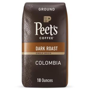 imagePeets Coffee Dark Roast Ground Coffee  Italian Roast 63 Ounces Six Bags of 105 OunceSingle Origin Colombia