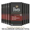 imagePeets Coffee Dark Roast Espresso Capsules Compatible with Nespresso Original Machines  Major Dickasons Blend Intensity 11 100 Count 10 Boxes of 10 Espresso Capsules