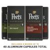 imagePeets Coffee Dark and Medium Roast Signature Blend Espresso Capsules Compatible with Nespresso Original Machines  Variety Pack 40 Count 4 Boxes of 10 Espresso Capsules