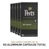 imagePeets Coffee Medium Roast Espresso Capsules Compatible with Nespresso Original Machines  Big Bang Intensity 9 50 Count 5 Boxes of 10 Espresso Capsules